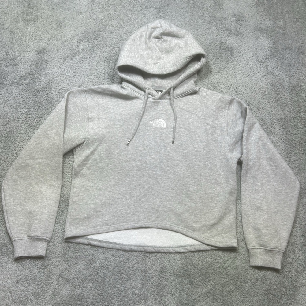 The North Face Hoodie Women's L Gray Hooded Evolution Hi-Lo Cropped Outdoor Hike